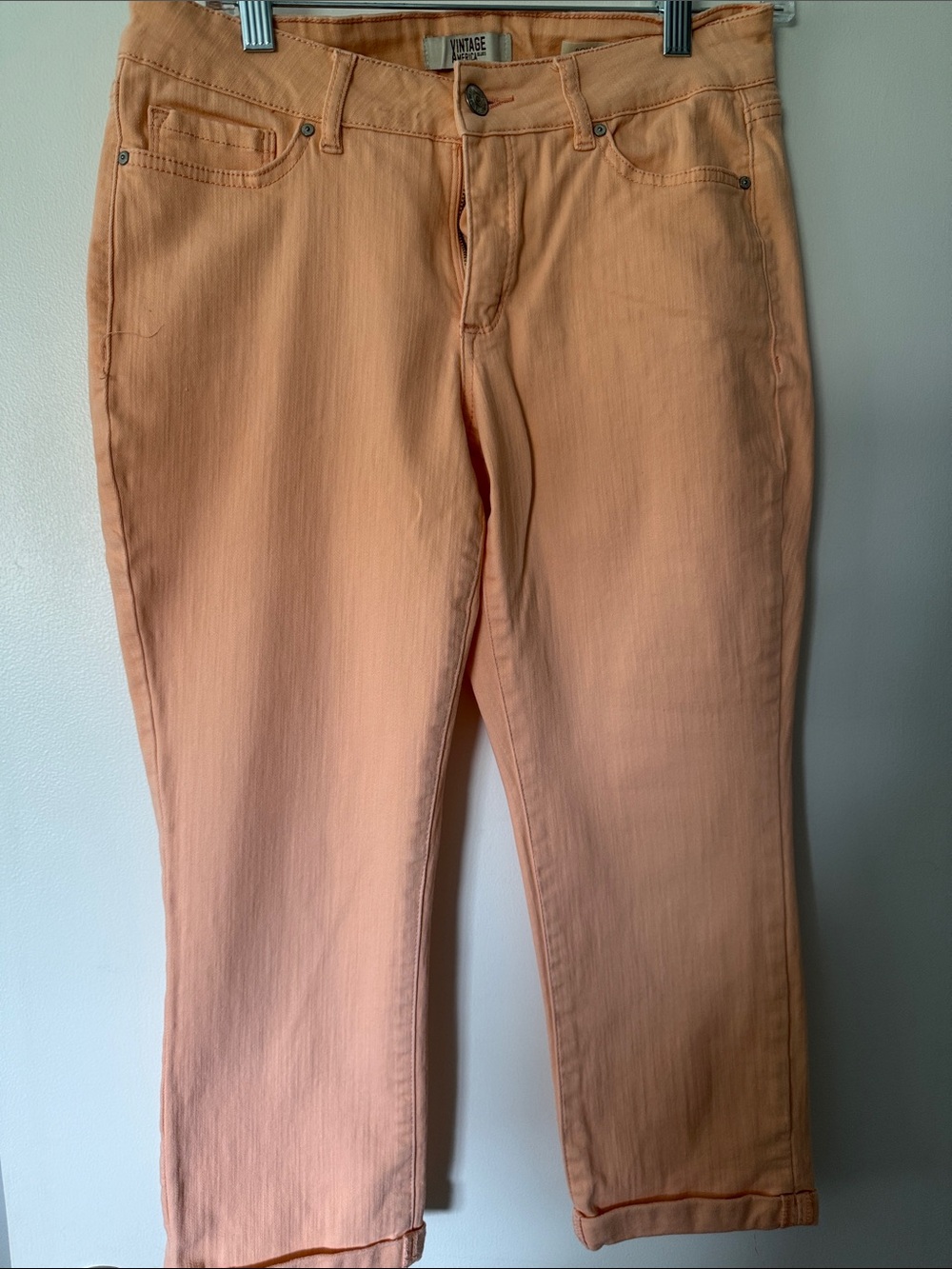 Vintage Peach Capri Jeans